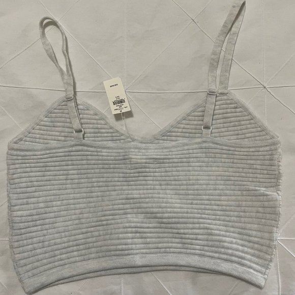 NWT Aerie Aerie Sweater Corset Tank | Grey | Size S - Picture 2 of 2